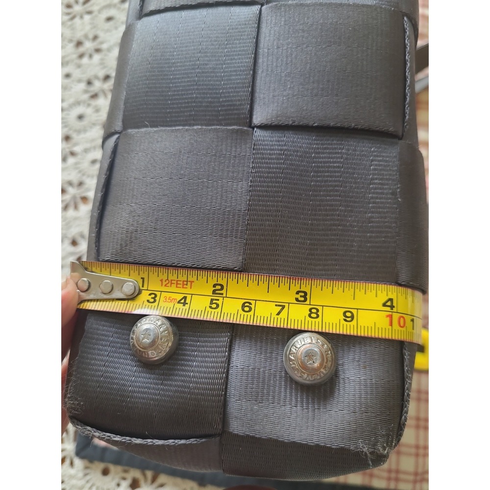 Harveys The Original Seat belt woven Bag dbl. handles Zip top closure gray artsy - Picture 12 of 12